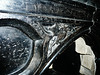 canterbury cathedral,dragon detail, of the lower chest tomb built for archbishop meopham , who died in 1333 makes a screen across the entrance to the chapel of st.anselm. the canopy is an afterthought, and cuts into the tomb chest and across the carved de