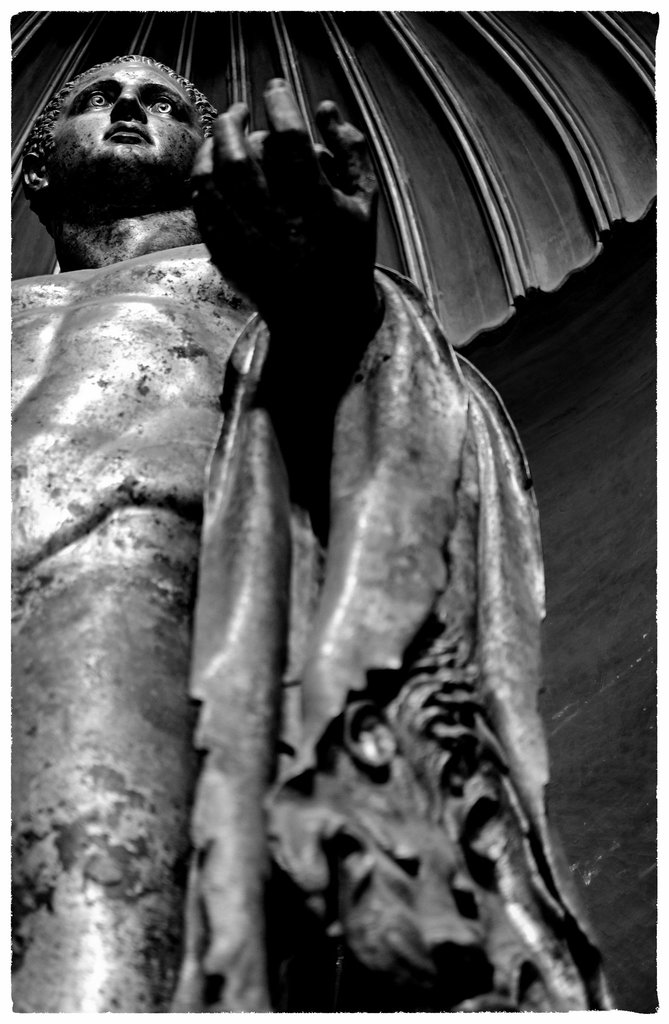Rome Honeymoon Fuji XE-1 Vatican Museums Hercules Bronze 1 mono