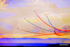 Red Arrows Break Over the Moray Firth