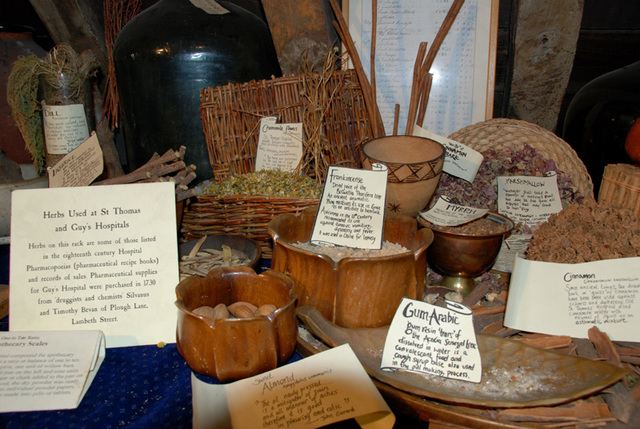 Herbs used at St Thomas and Guy's Hospitals