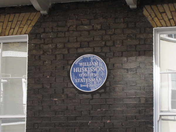 William Huskisson plaque