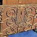 st.james, icklingham,this famous chest, which resided temporarily in the other church in the village when the tower of st.james collapsed, dates from the early c14, and has wonderful ironwork. inside are kept the clumps of rush roots that once provided se