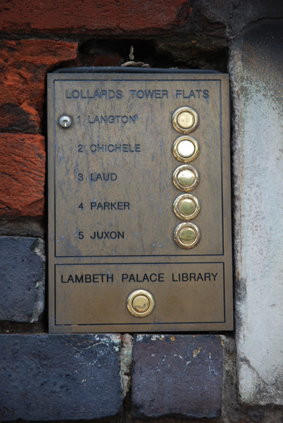 Lambeth Palace doorbells