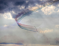 Red Arrows over the Moray Firth