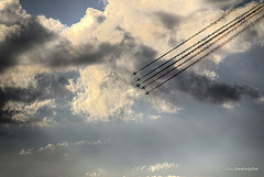 Red Arrows over the Moray Firth, from Califer Hill
