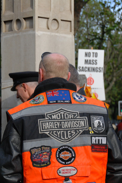 Picketting biker