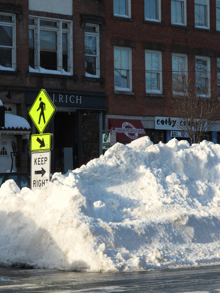 Keep Right of Snow Bank