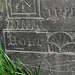 st.mary, walthamstow, london, c19,detail of slate gravestone of elizabeth ward, carved in 1825 by holt of spratton near northampton