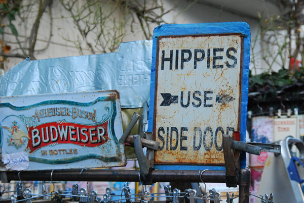 Hippies use side door