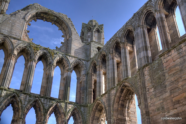 Elgin Cathedral ruins above the High Altar