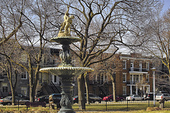 Fountain – Sir-Georges-Étienne-Cartier Square, Saint-Henri, Montréal, Québec