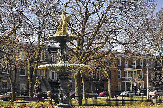 Fountain – Sir-Georges-Étienne-Cartier Square, Saint-Henri, Montréal, Québec