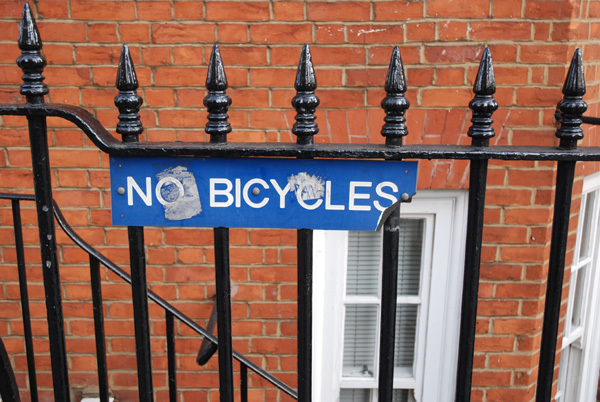 No bicycles