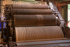 Early Victorian wool mill machinery in the Knockando Wool Mill, established 1748