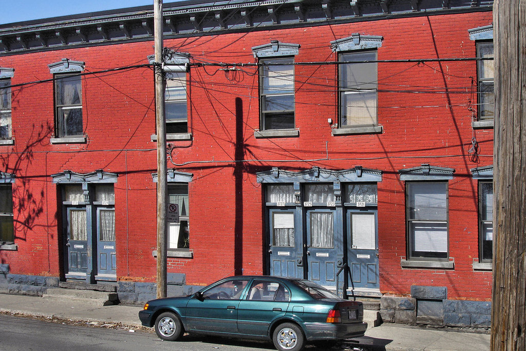 Red Brick Row – Sainte-Émilie Street, Saint-Henri, Montréal, Québec