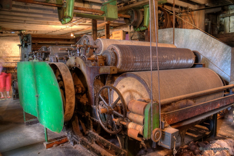 Early Victorian wool mill machinery in the Knockando Wool Mill, established 1748