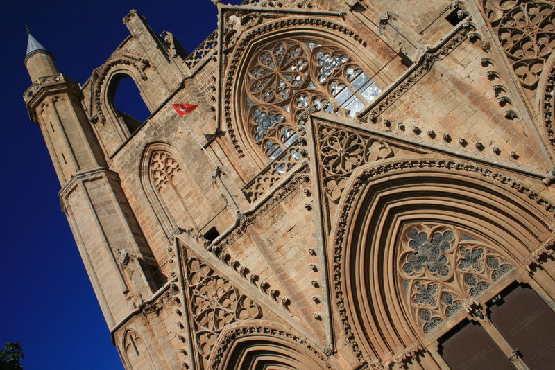 Western Facade Of Cathedral And Minaret