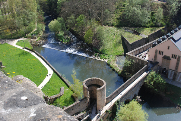 Looking down over the river