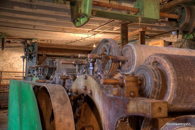 Early Victorian wool mill machinery in the Knockando Wool Mill, established 1748
