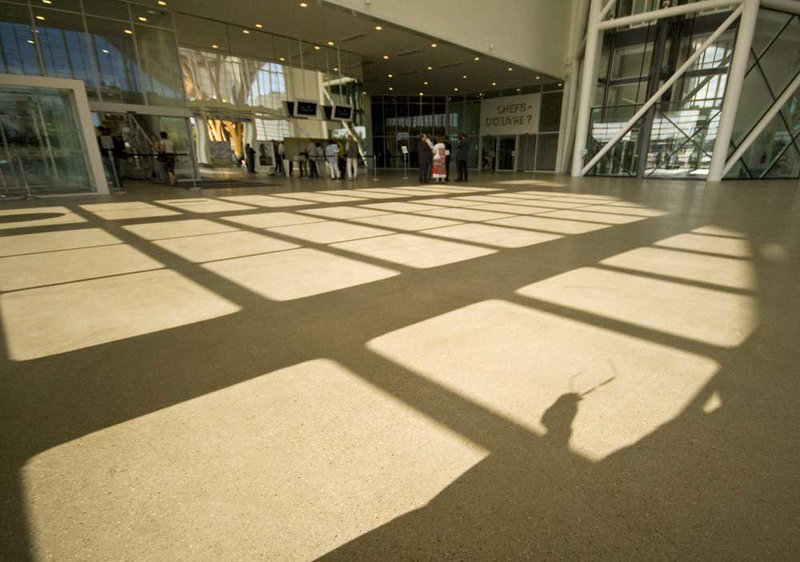 Pompidou interior with shadows