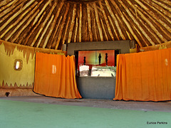 Video in African village hut