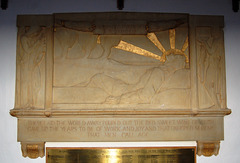 War Memorial by Gilbert Bayes, Aldeburgh Church, Suffolk