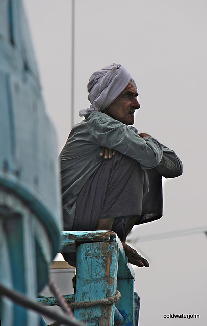 Dhow Captain dozing