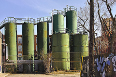 Green Tanks – Saint-Ambroise Street, Saint-Henri, Montréal, Québec Green Tanks – Saint-Ambroise Street, Saint-Henri, Montréal, Québec