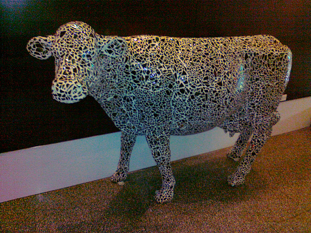 mosaic cow