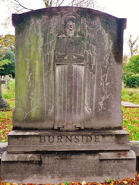brompton cemetery, earls court,  london,1930s burnside tomb
