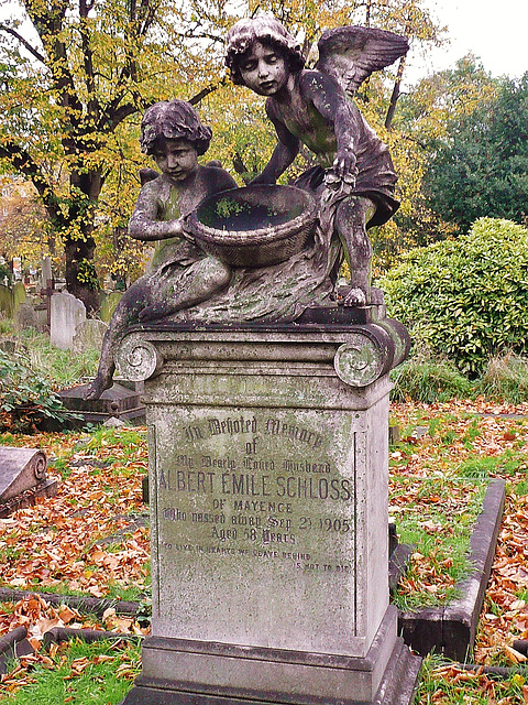 brompton cemetery, earls court,  london,tomb of albert schloss, 1905