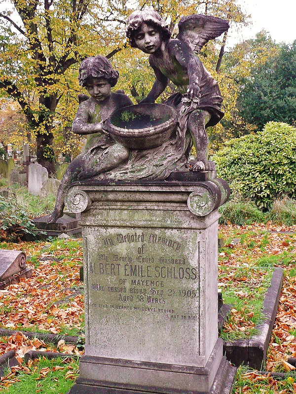 brompton cemetery, earls court,  london,tomb of albert schloss, 1905