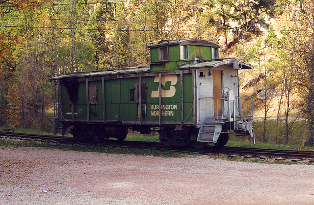 Abandoned caboose in Keystone, South Dakota