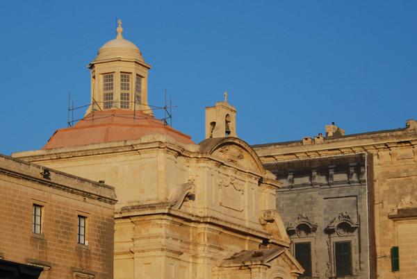 Blue sky and limestone