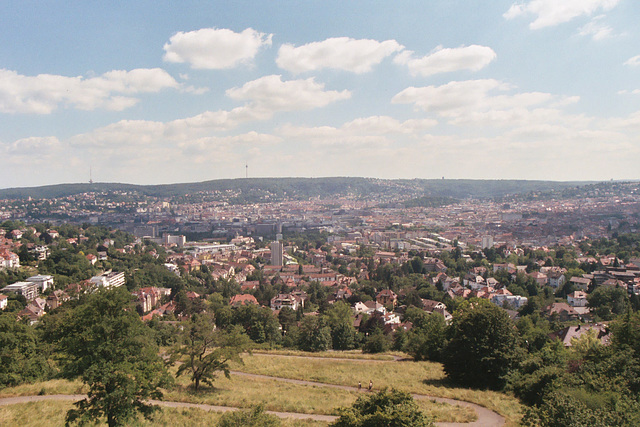 View from the Bismarck tower in Stuttgart