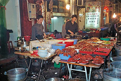 Cooking at the Night Market, Wuhan