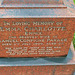 brompton cemetery, earls court,  london,tomb of 1909, with ceramic flowers, to emma charlotte parker