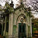 brompton cemetery, earls court,  london,wooley mausoleum of 1899; real pigeons amidst the stone doves