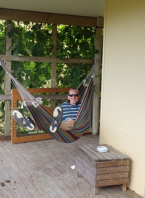 Richard in the hammock