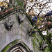 brompton cemetery, earls court,  london,wooley mausoleum of 1899; real pigeons amidst the stone doves