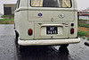 1967 Volkswagen camper van in the rain