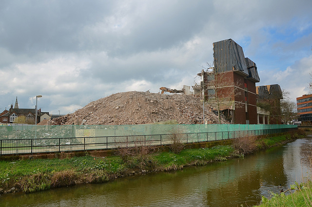 Stafford multi-storey car park demolition