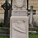 brompton cemetery, earls court,  london,tomb of lieut. rex warneford, 1915, got the v.c. for shooting a zeppelin down from an aeroplane, later dying in a flying accident