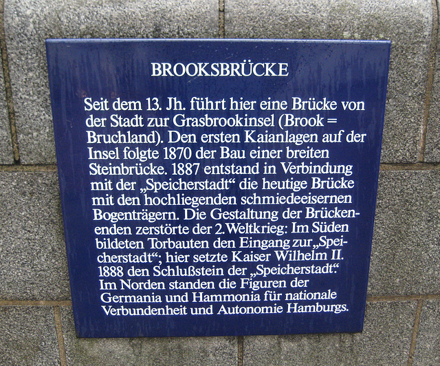 Brooksbrücke zur Speicherstadt