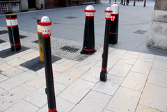 A standing of bollards