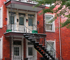 Montreal images: Outside stairs are common in Montreal