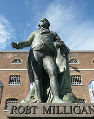 robert milligan statue, west india dock, london