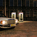 My car and some old telephone boxes