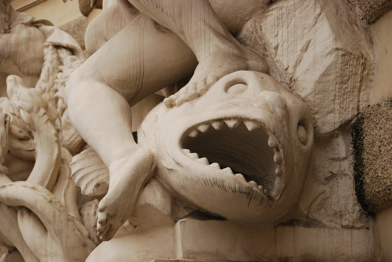 Hercules subdues a large fish