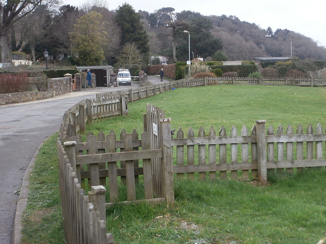 Some of the houses have part of their garden close to the river